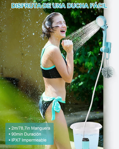 AquaLisse™ – La ducha portátil que te permite bañarte con presión y comodidad donde quieras. (Incluye GRATIS todo los complementos (Valorados en 40 euros).