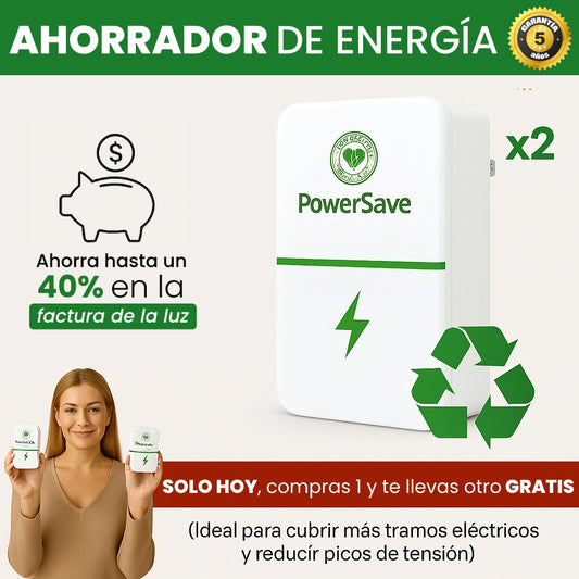 1 +1 GRATIS | PowerSAVE™ - Elimina los picos de tensión y ahorra en la factura de la luz. *No tienes que hacer mantenimiento. 2